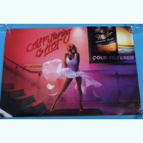 3 Marilyn Monroe look alike Miller Genuine Draft beer posters - Picture 4 of 6